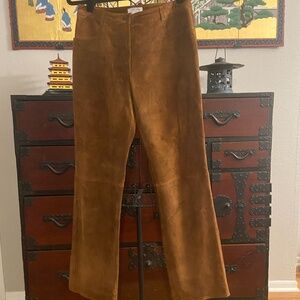 Ann Taylor LOFT Suede Leather Pants